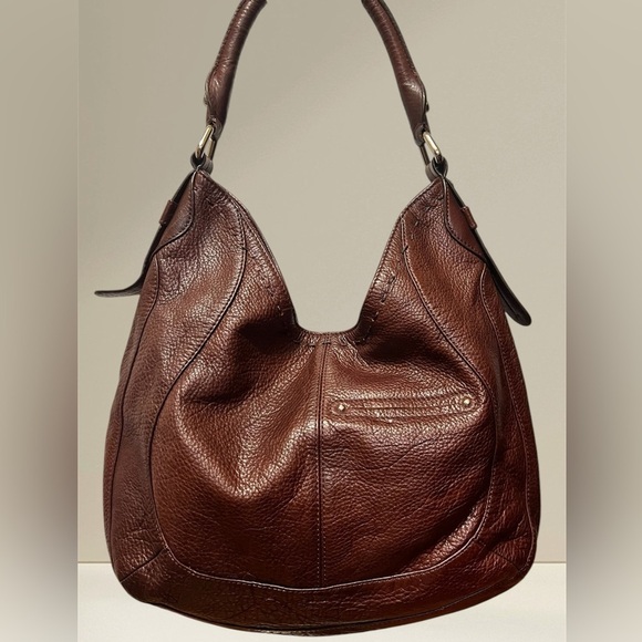 "Authentic B MAKOWSKY VACHETTA LISBON TAN HOBO/SHOULDER BAG STYLE #BM6210- - Picture 4 of 17